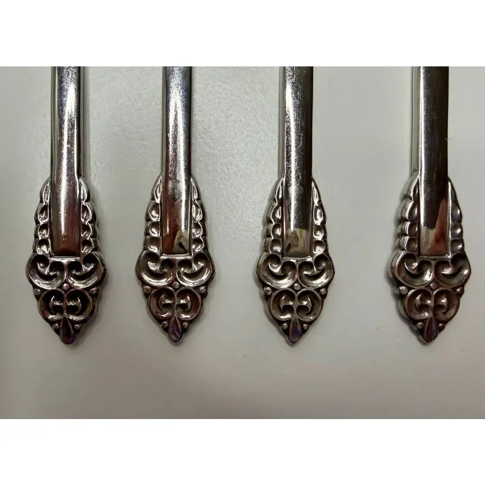 Oneida Heirloom Rembrandt Dinner Forks 7 3/8” Stainless Vintage Lot of 4